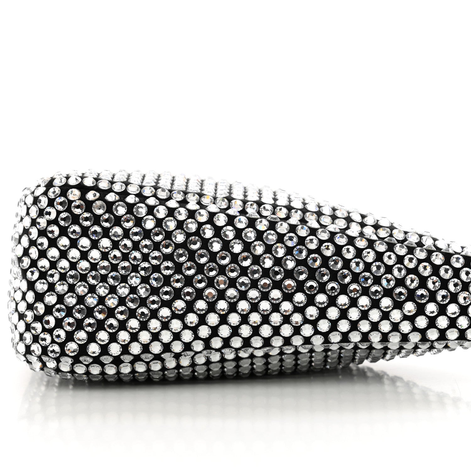 Prada Satin Crystal Triangle Pouch Cristal 9 of 9