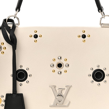 Louis Vuitton Calfskin Mechanical Flowers Lockme II Black White 7 of 10