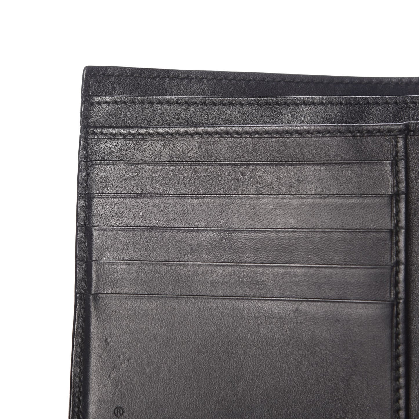 GG Supreme Monogram Pearl Studded French Wallet Black