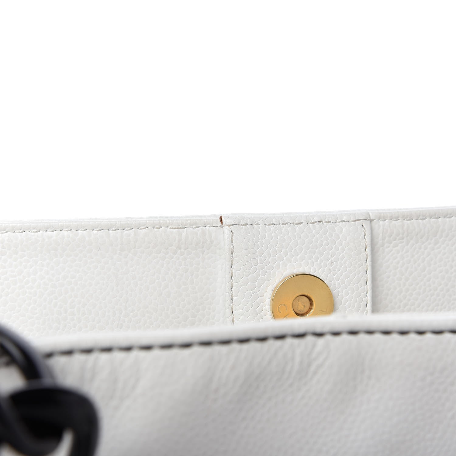 Chanel Caviar Bekko Chain Tote White 14 of 14