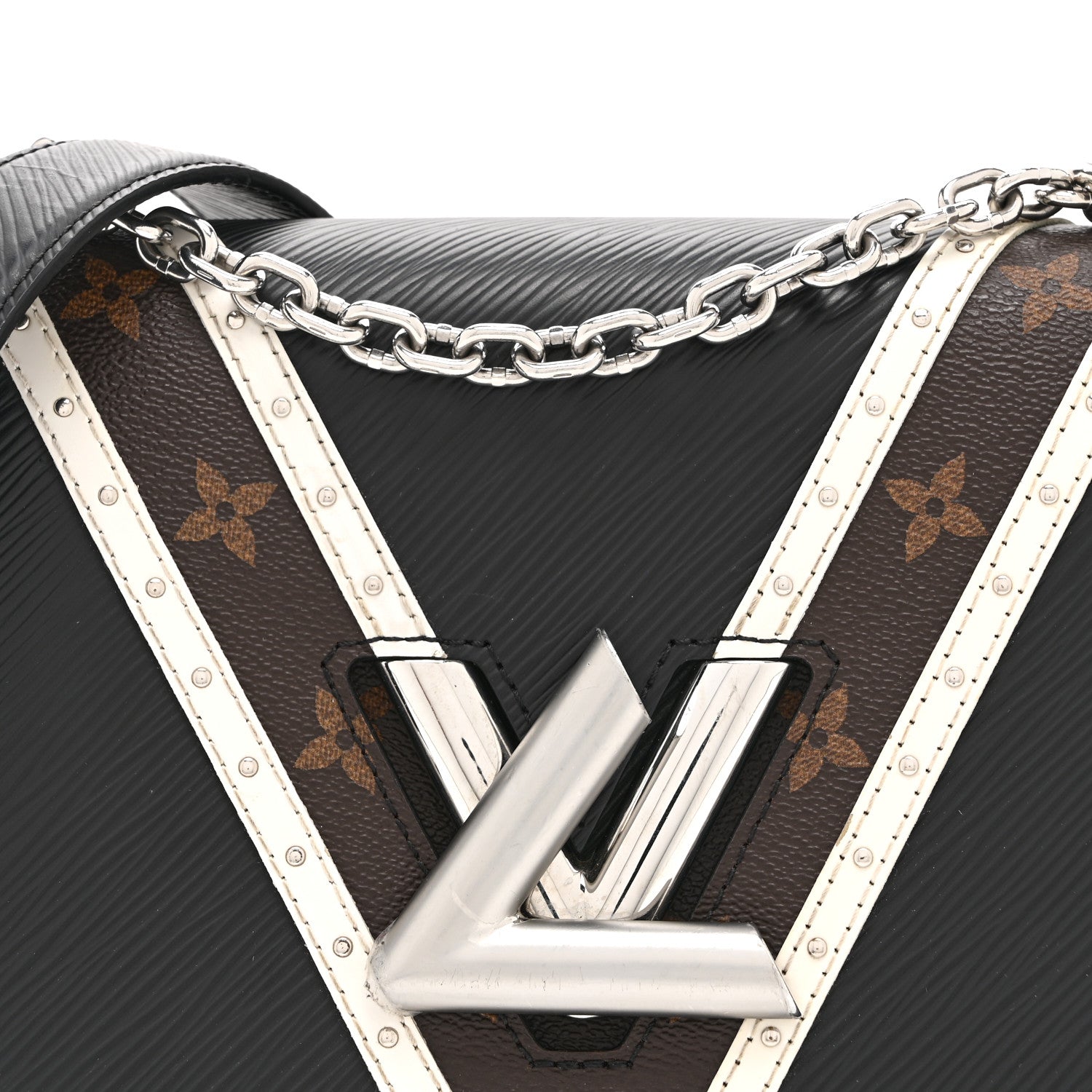 Louis Vuitton Epi Monogram Twist Shoulder Bag MM Black 9 of 11