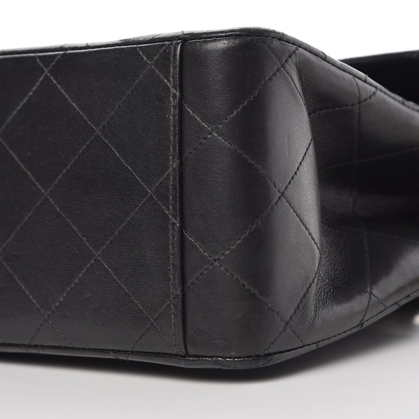 Lambskin Quilted XL Jumbo Single Flap Black