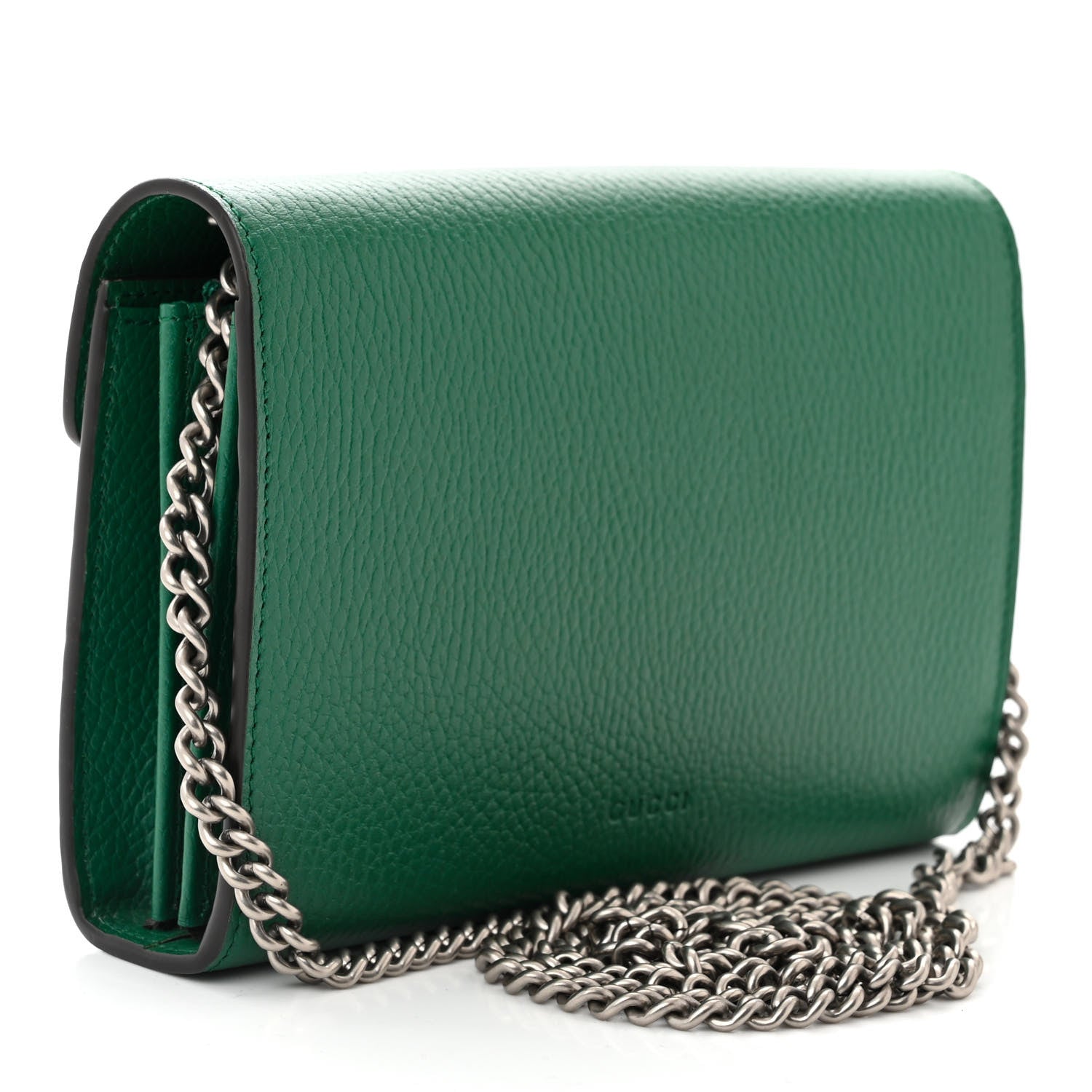 Gucci Calfskin Mini Dionysus Chain Wallet Emerald 3 of 14