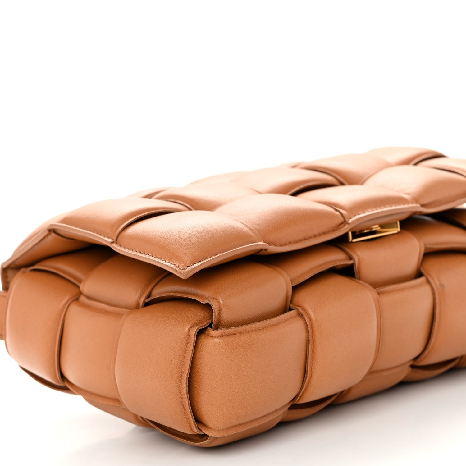 Bottega Veneta Nappa Maxi Intreccio Padded Cassette Crossbody Bag Caramel 8 of 9