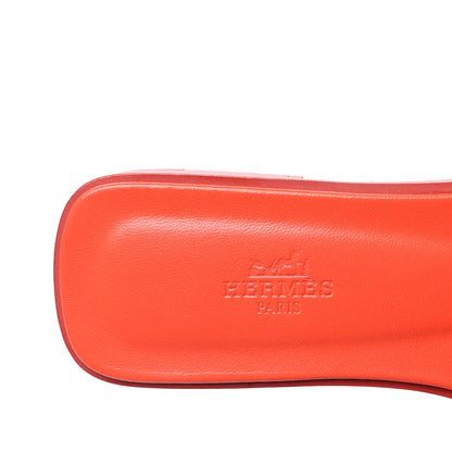 Hermes Epsom Oran Sandals 37 Orange Poppy 8 of 9