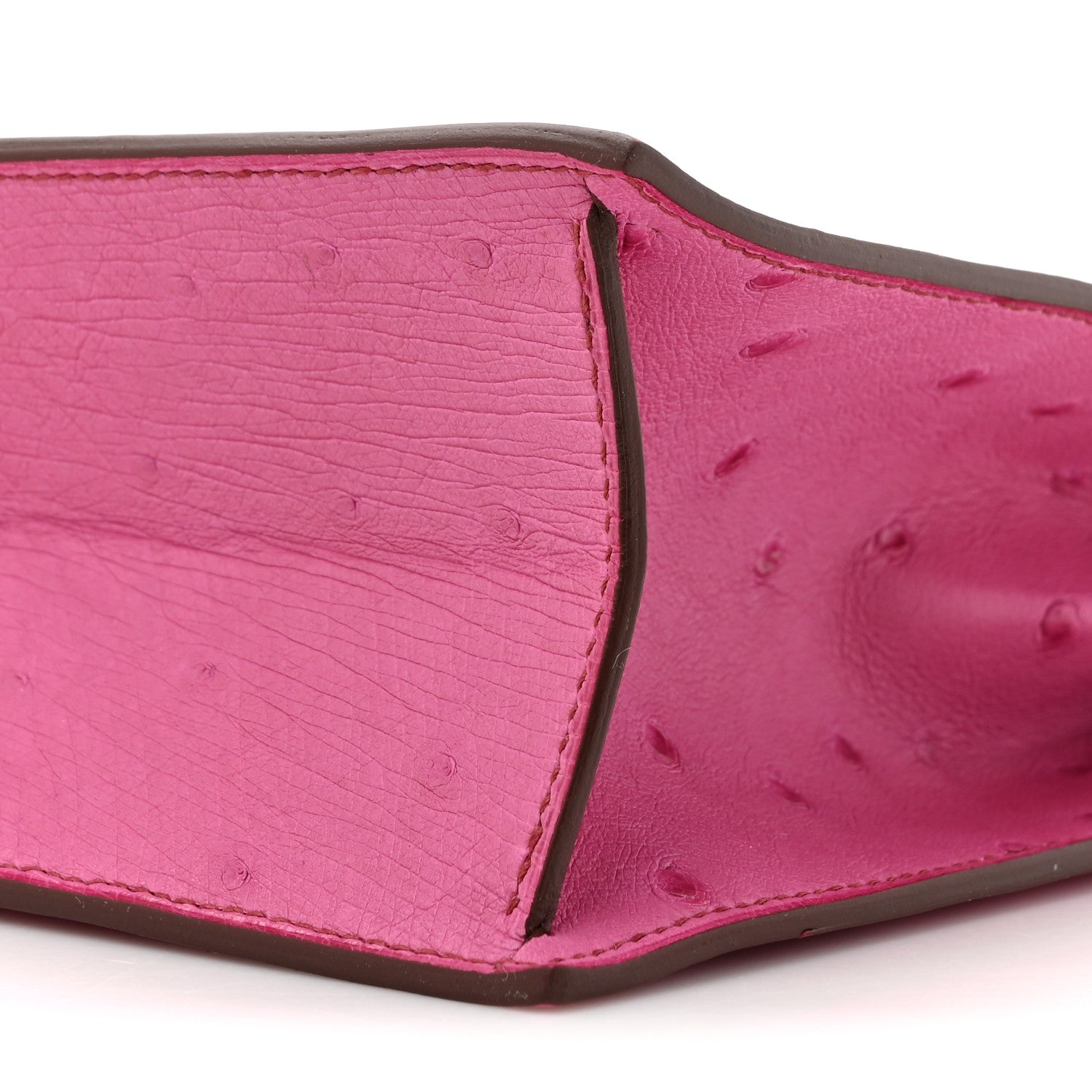 Hermes Ostrich Kelly Danse II Belt Bag Rose Tyrien 10 of 11