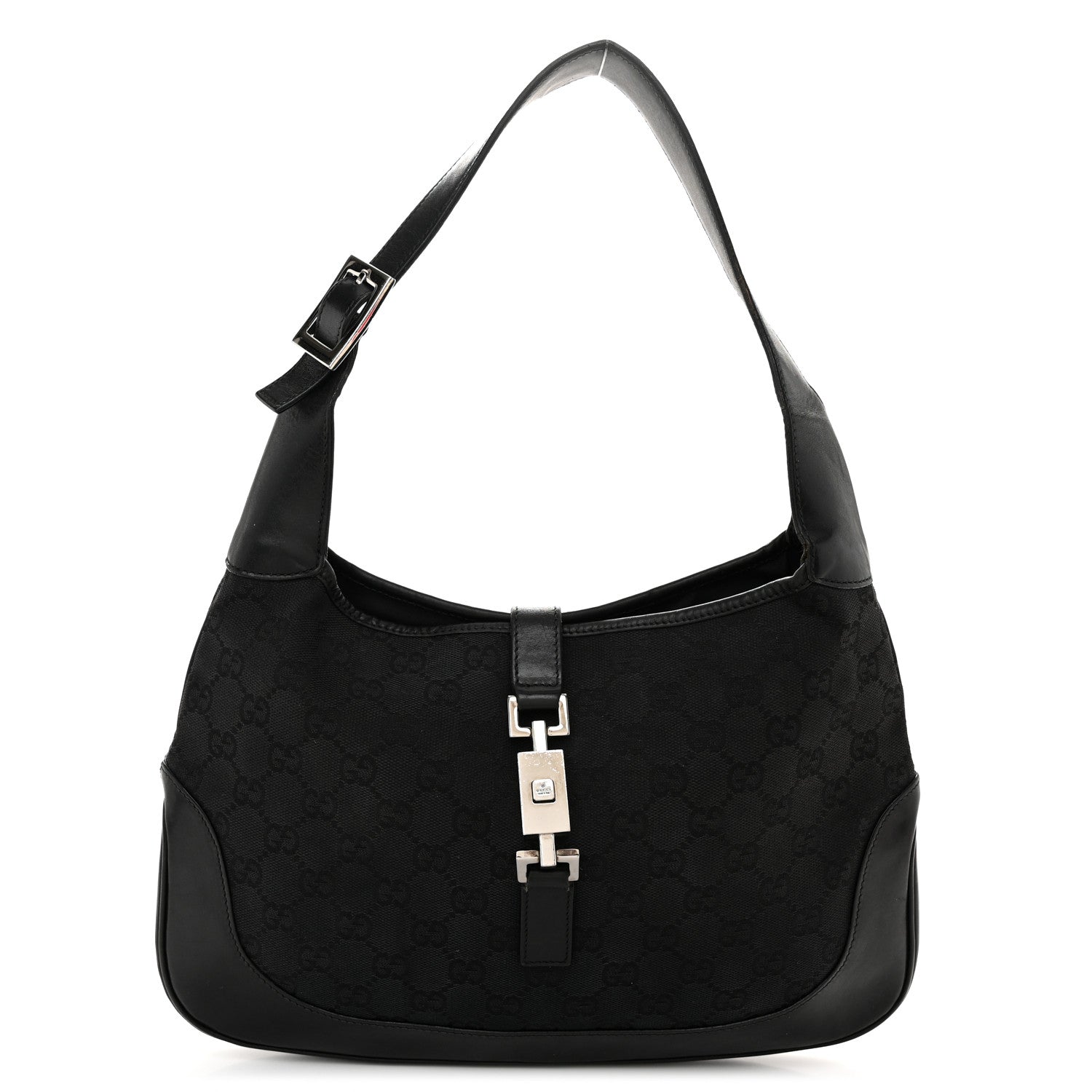 Gucci Monogram Small Jackie O Hobo Black 1 of 14