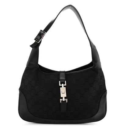 Gucci Monogram Small Jackie O Hobo Black 1 of 14