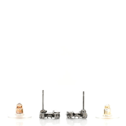 Chanel Ruthenium CHANEL Crystal Studded CC Earrings 3 of 4