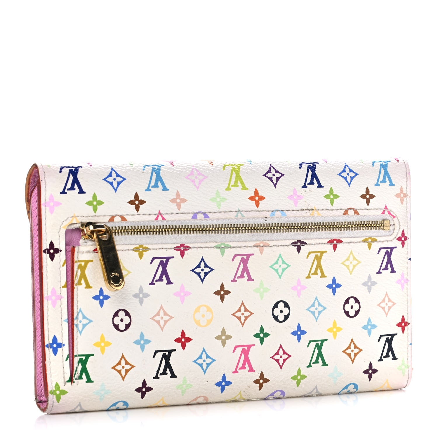 Louis Vuitton Monogram Multicolor Eugenie Wallet White Litchi 3 of 15