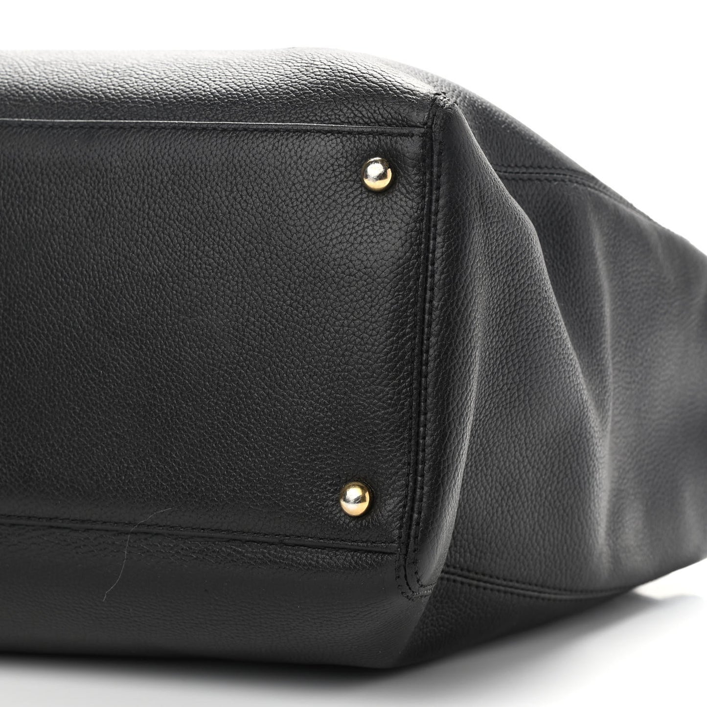Calfskin Cerf Executive Shopper Tote Black