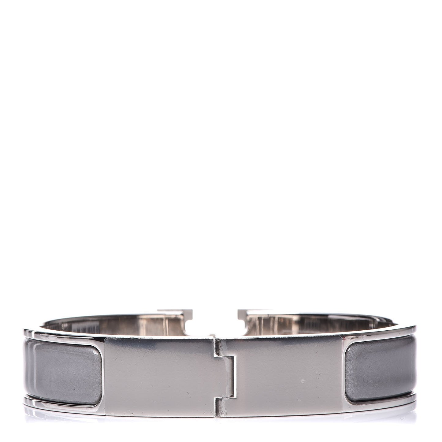 Enamel Narrow Clic Clac H Bracelet PM Gris Macadam