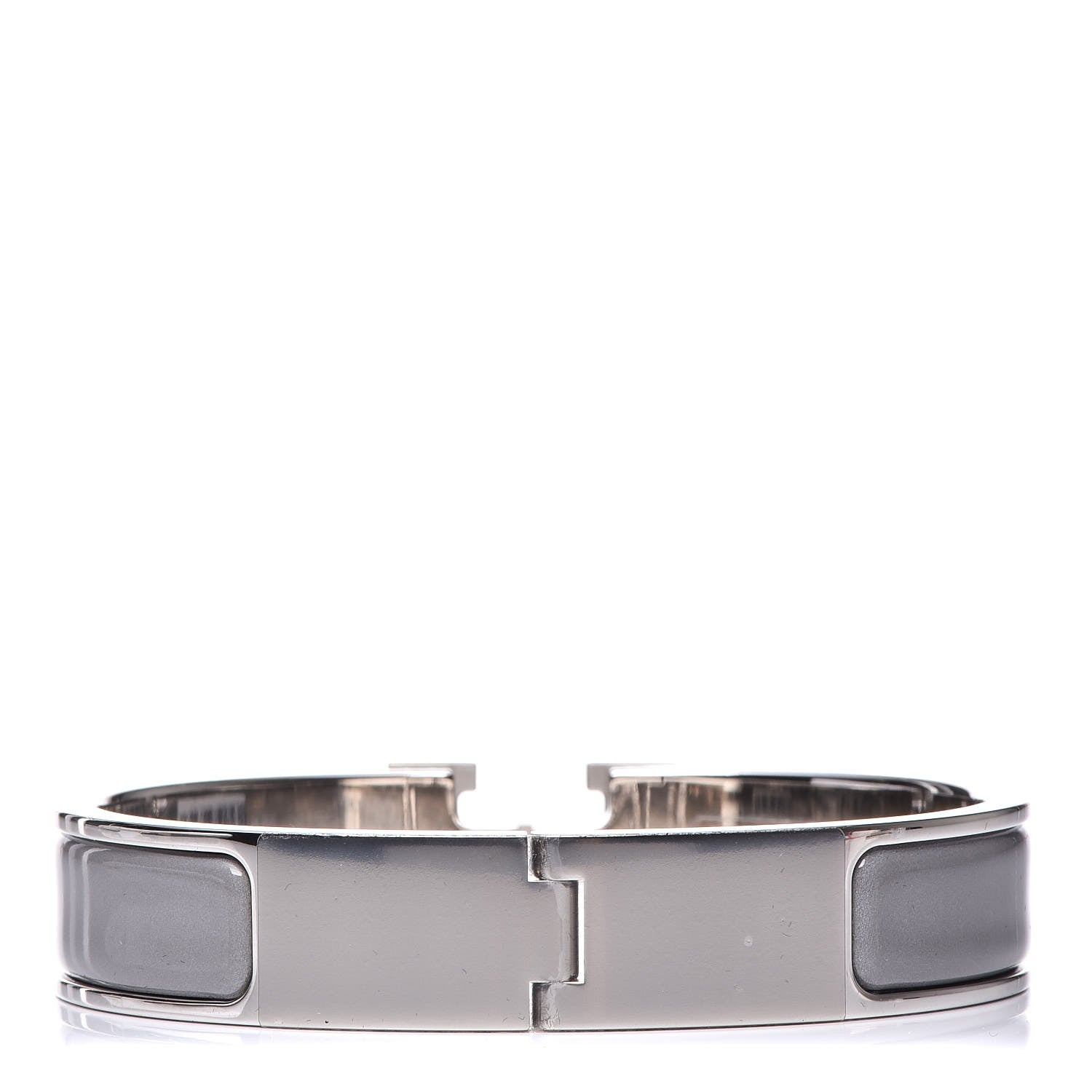 Hermes Enamel Narrow Clic Clac H Bracelet PM Gris Macadam 3 of 5