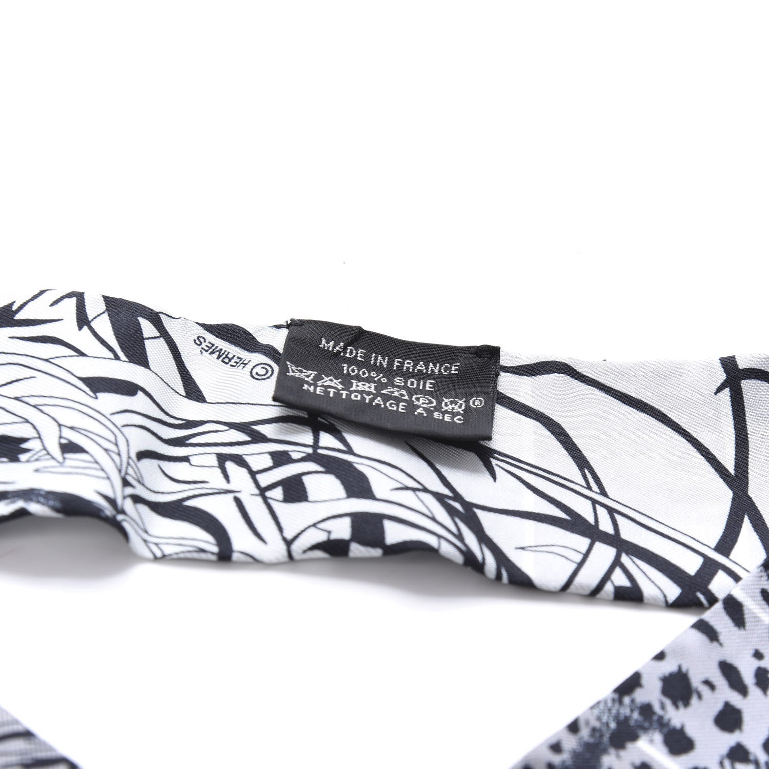 Hermes Silk Jungle Love Rainbow Twilly Gris Black White 2 of 3