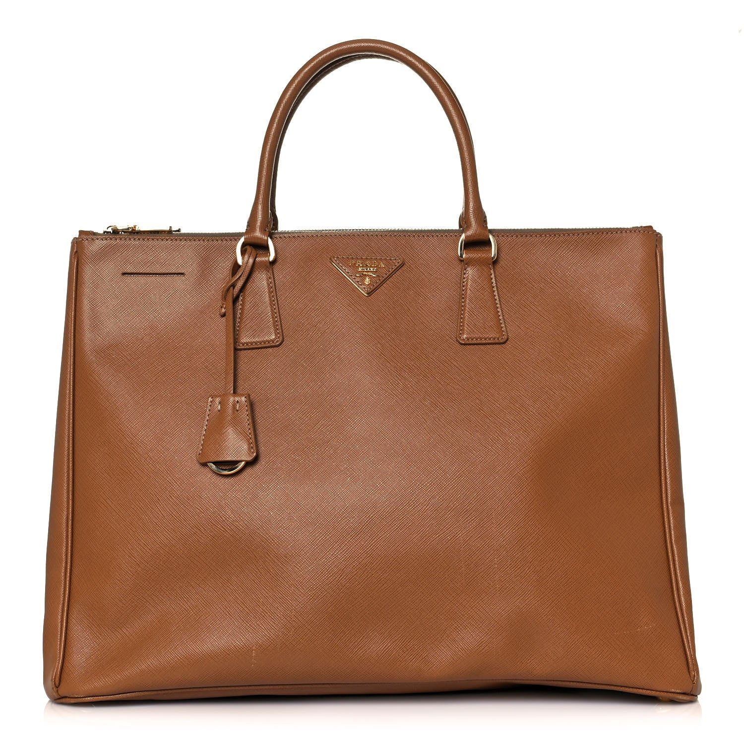 Prada Saffiano Lux Extra Large Galleria Double Zip Tote Caramel 1 of 16