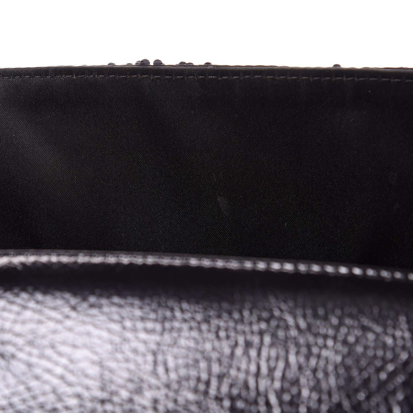 Sequin Medium Single Flap Silver Black