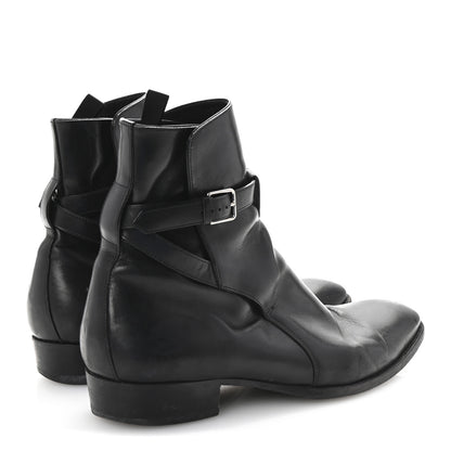 Saint Laurent Calfskin Mens Wyatt Chelsea Boots 42 Black 5 of 9