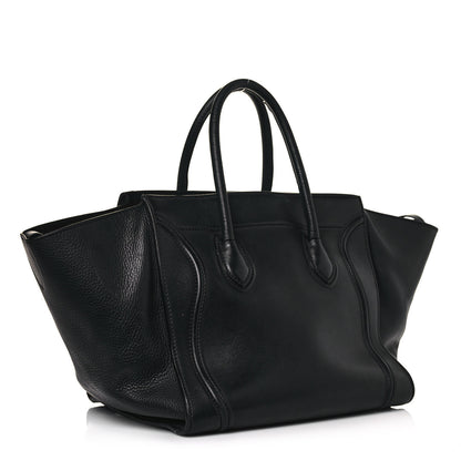Celine Supple Calfskin Medium Phantom Luggage Black 3 of 12