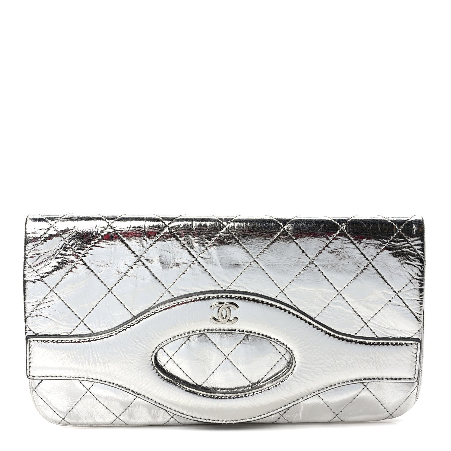 Chanel Metallic Crumpled Calfskin Small 31 Pouch Silver 1 of 9
