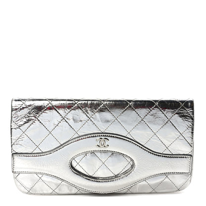 Chanel Metallic Crumpled Calfskin Small 31 Pouch Silver 1 of 9