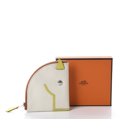Hermes Chevre Mysore Paddock Change Purse Craie Lime 7 of 7
