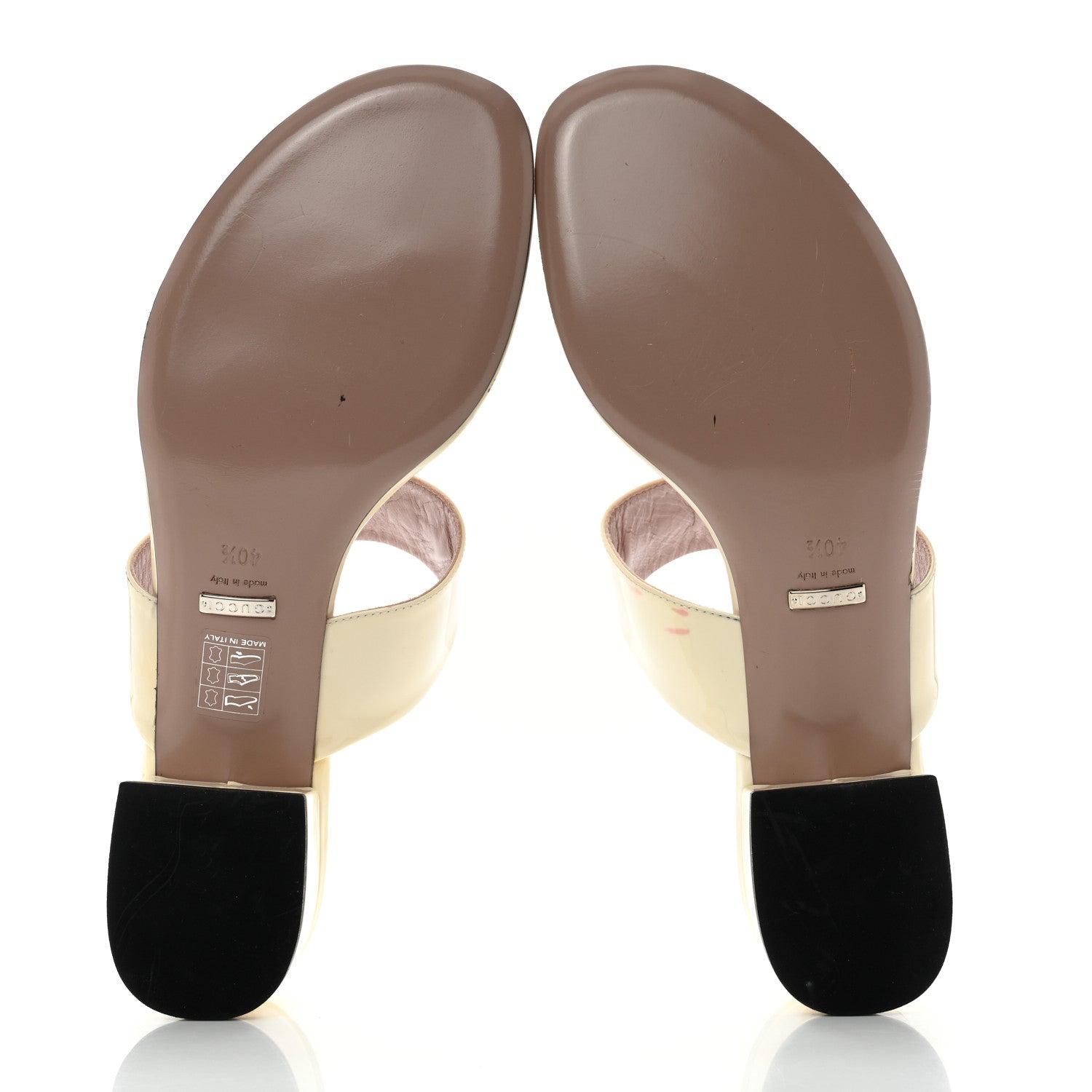 Gucci Vernice Crystal Horsebit Thong Sandals 40.5 Off White 6 of 9