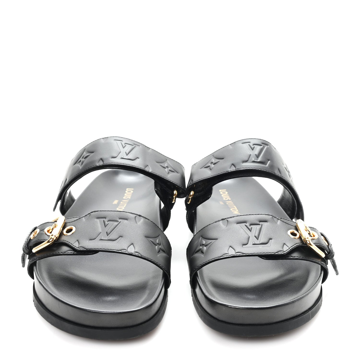 Louis Vuitton Empreinte Bom Dia Mule Sandals 41 Black 1841459