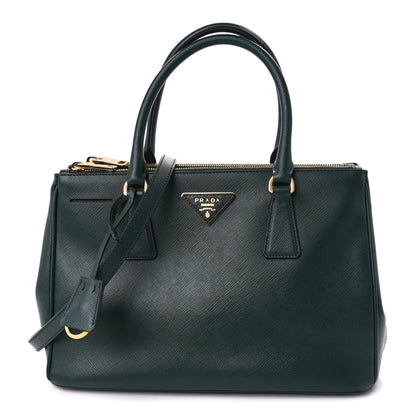 Prada Saffiano Small Galleria Double Zip Tote Smeraldo 1 of 10