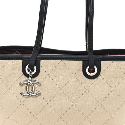 Chanel Grained Calfskin Medium Fever Shopping Tote Beige 9 of 13