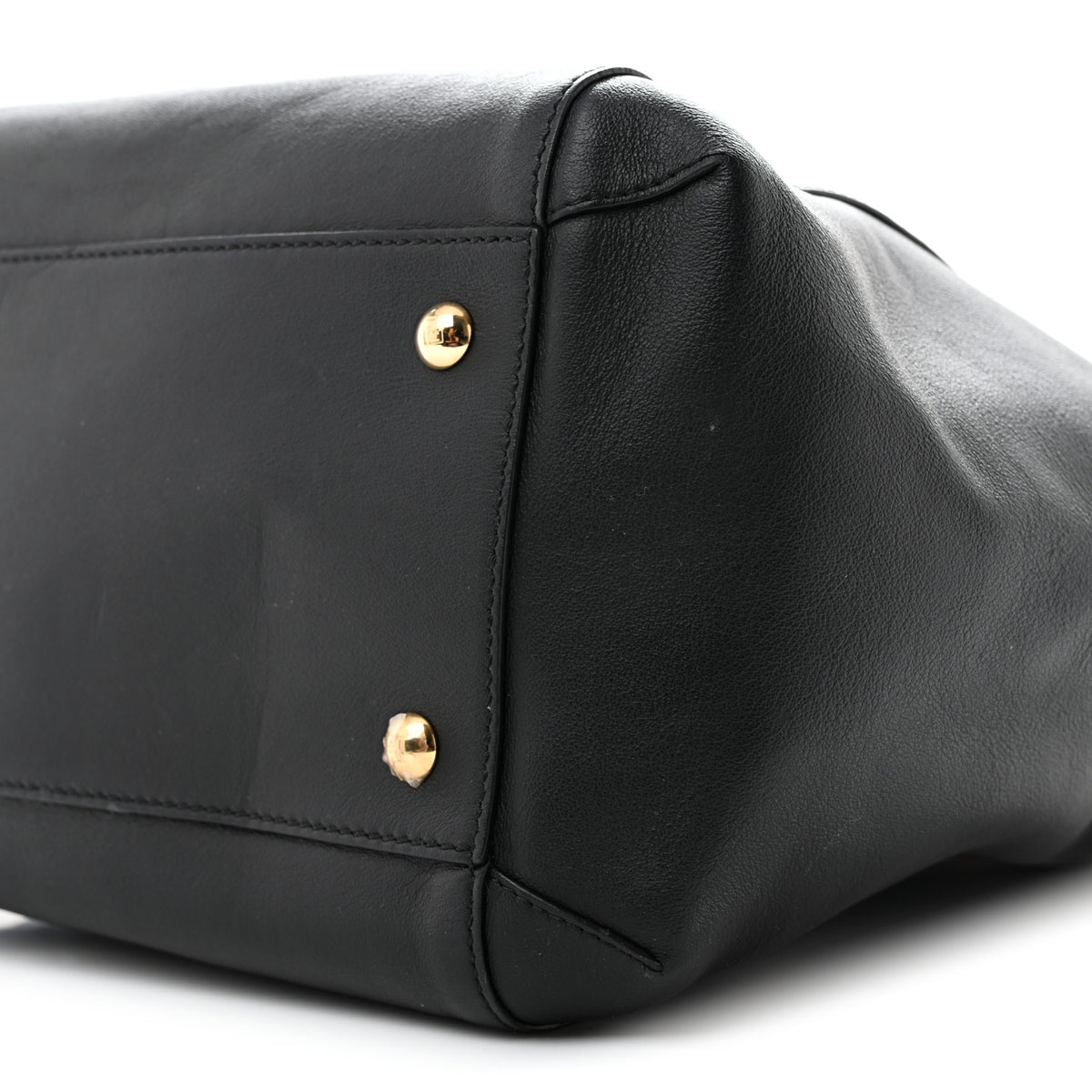 Fendi Vitello Grace King Karligraphy Chain Bucket Bag  Black Bisquit 10 of 15