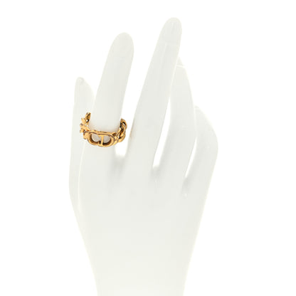 Christian Dior Metal Danseuse Etoile Chain Ring 54 7 Gold 2 of 3