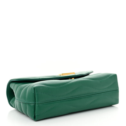 Louis Vuitton Calfskin New Wave Chain Bag MM NM Emerald 4 of 11