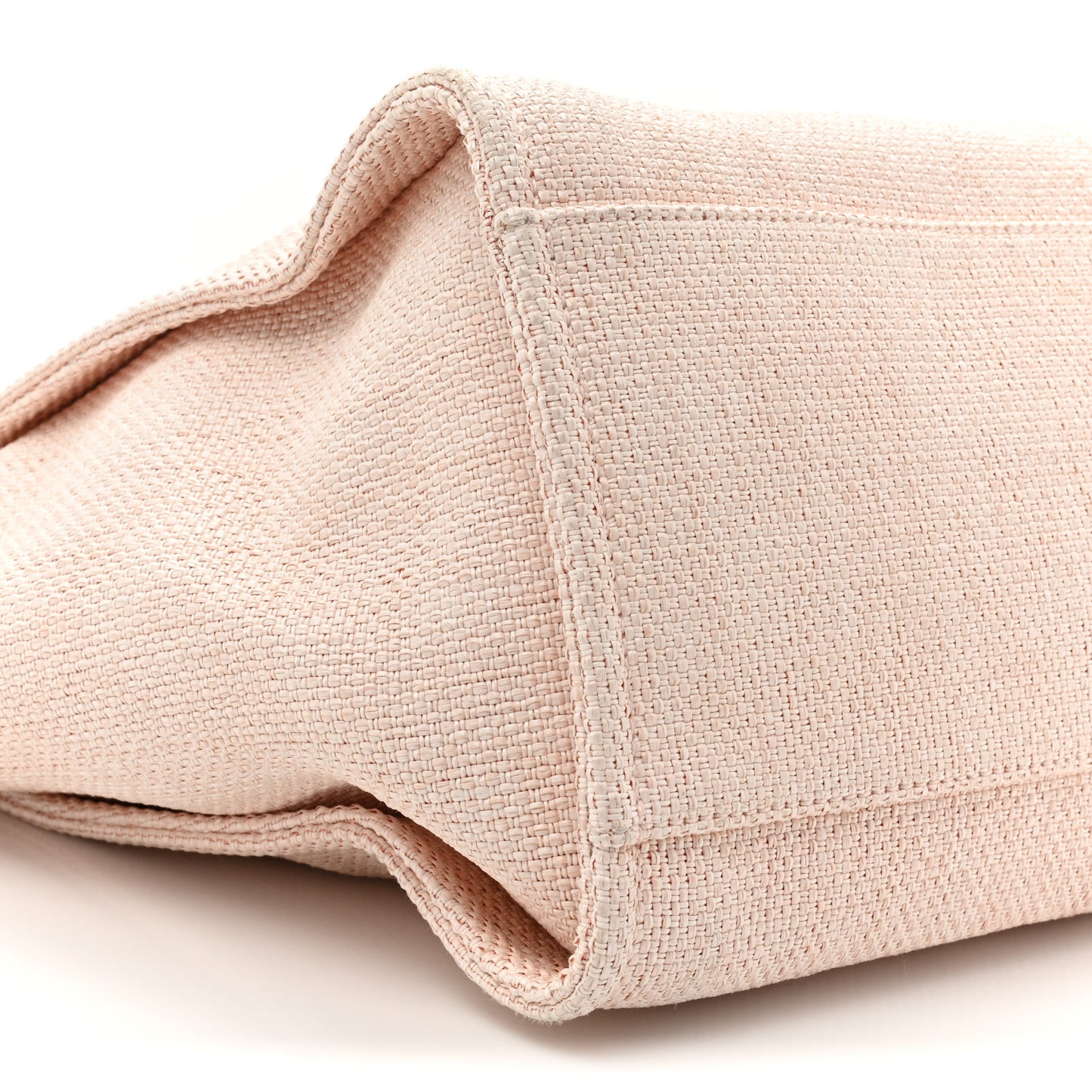 Woven Straw Raffia Medium Deauville Tote Rose Pink