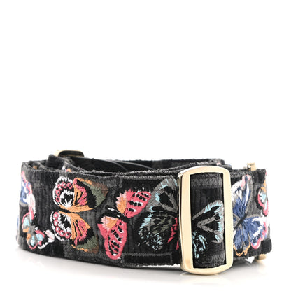 Valentino Garavani Canvas Camo Butterfly Embroidered Guitar Strap Multicolor 2 of 4