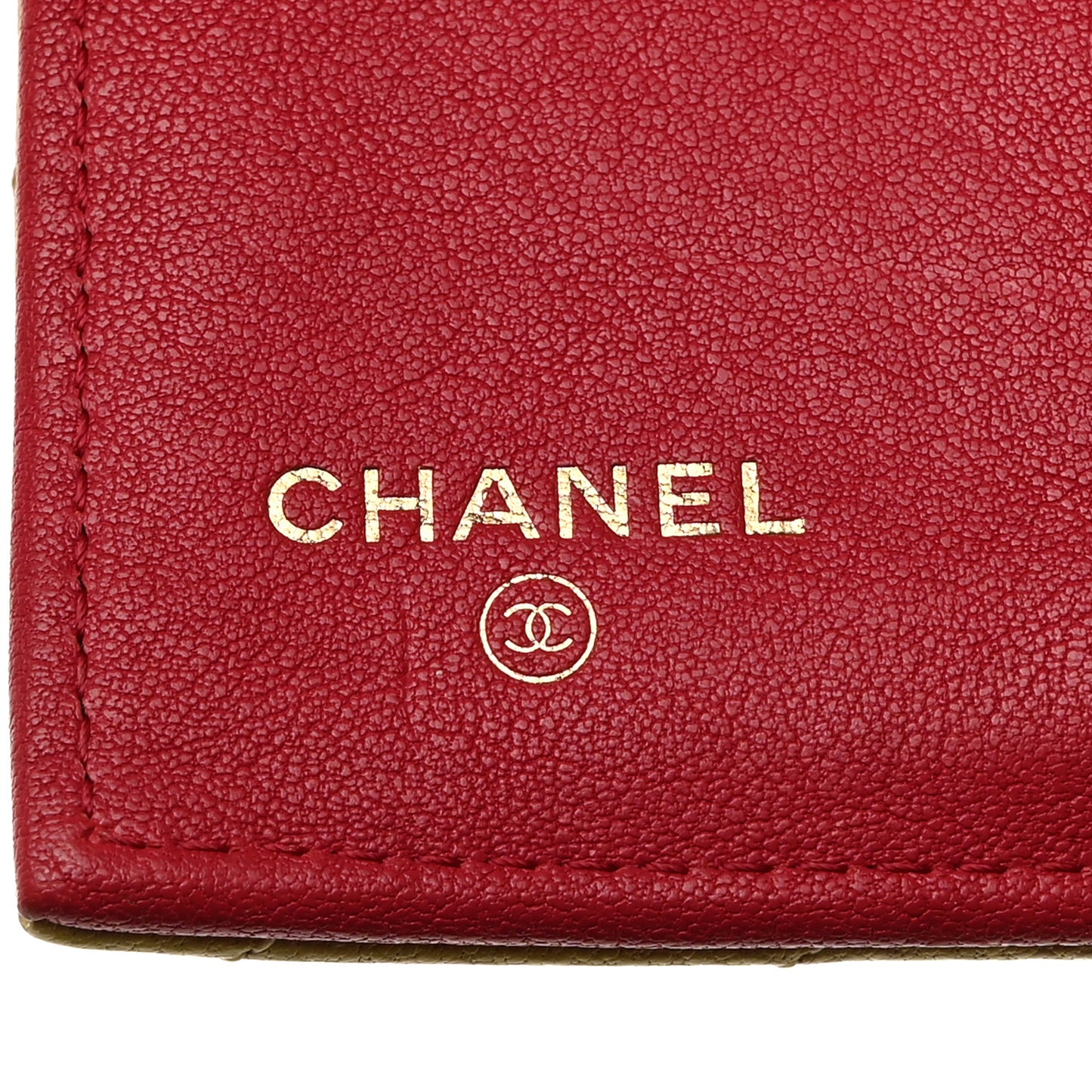 Sheepskin Chevron Quilted Reissue Compact Wallet Yellow
