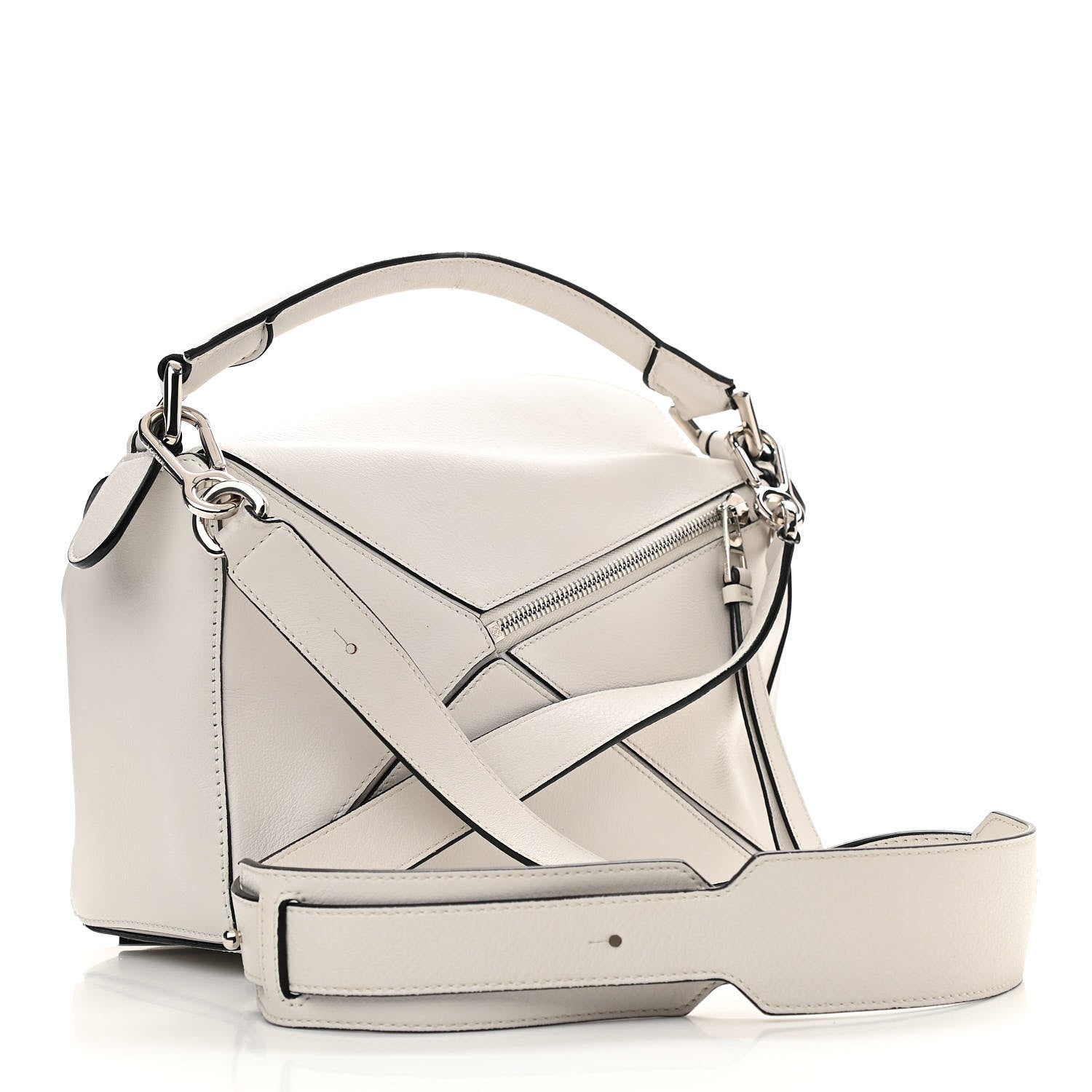 Loewe Calfskin Small Puzzle Bag White 3 of 12