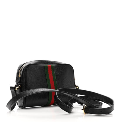 Gucci Calfskin Web Mini Ophidia Shoulder Bag Black 3 of 10