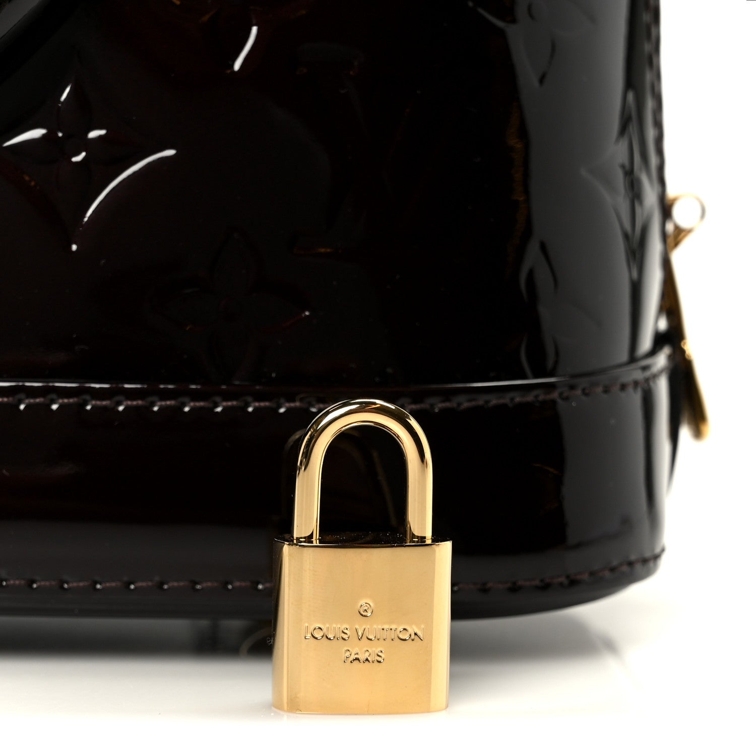Louis Vuitton Vernis Alma BB Amarante 8 of 13