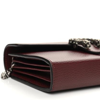 Gucci Dollar Calfskin Crystal Mini Dionysus Chain Wallet Vintage Bordeaux 9 of 11