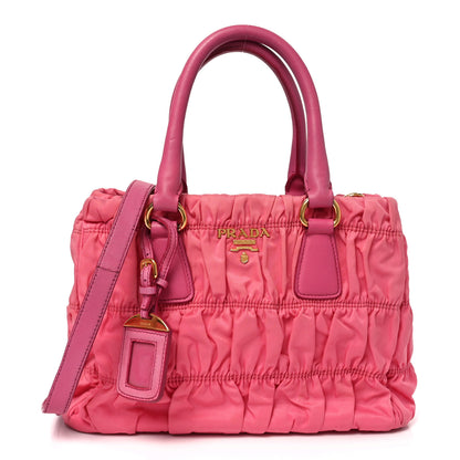 Prada Tessuto Nylon Gaufre Small Tote Petalo 2 of 17