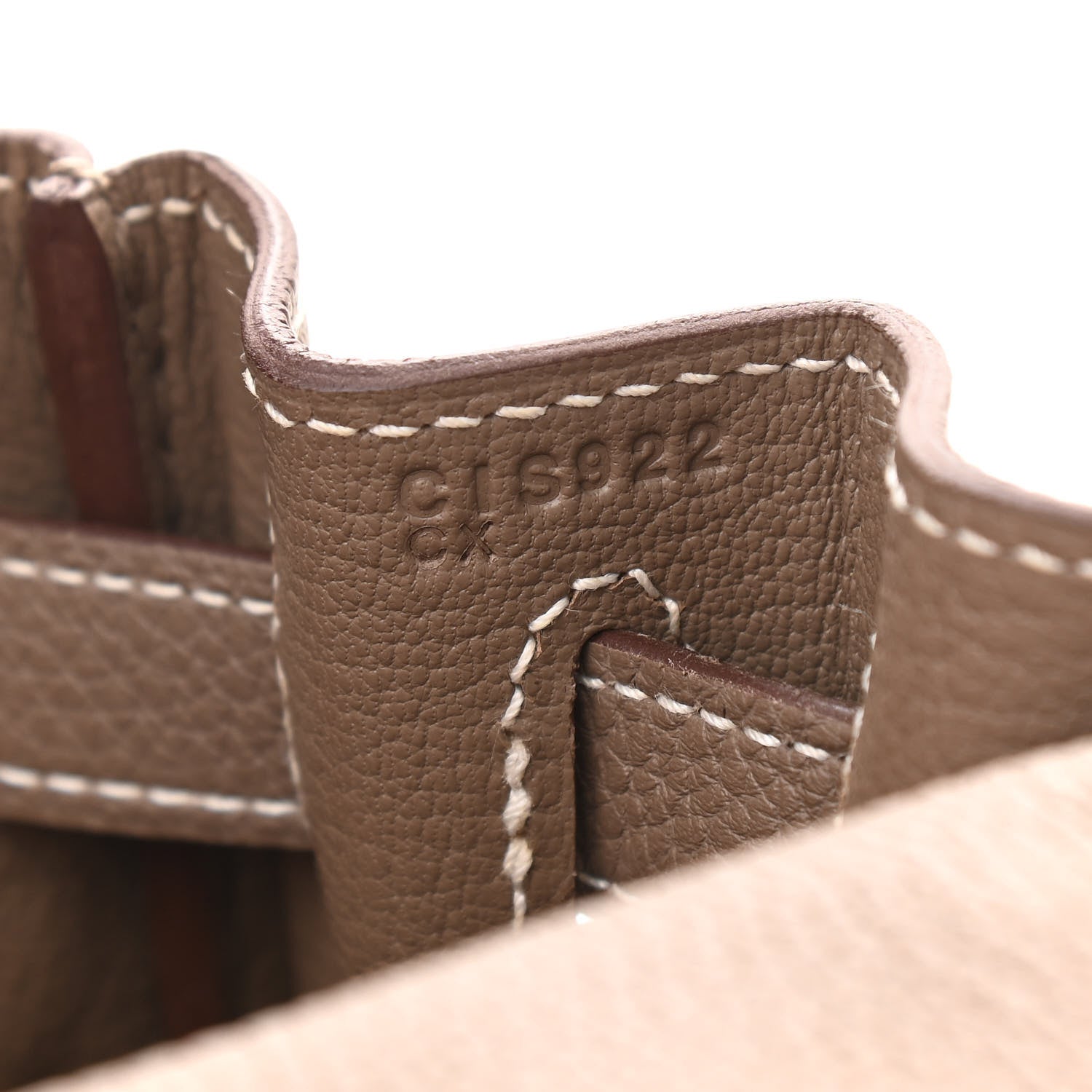 Hermes Togo Kelly Retourne 28 Etoupe 7 of 11