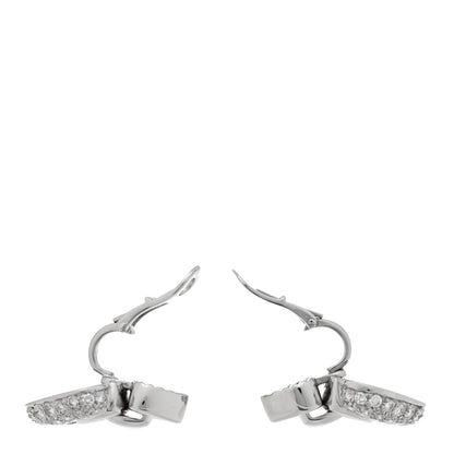 Bulgari 18K White Gold Diamond Doppio Cuore Earrings 3 of 4