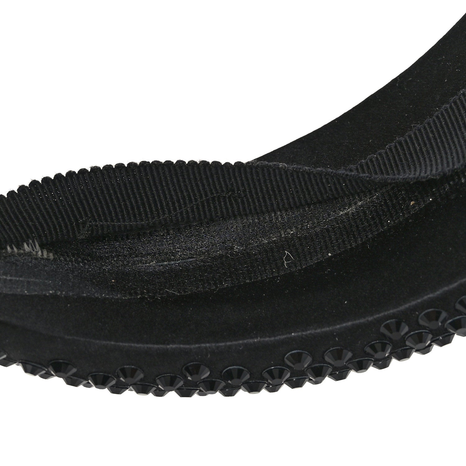 Prada Satin Crystal Embellished Headband Black 4 of 5