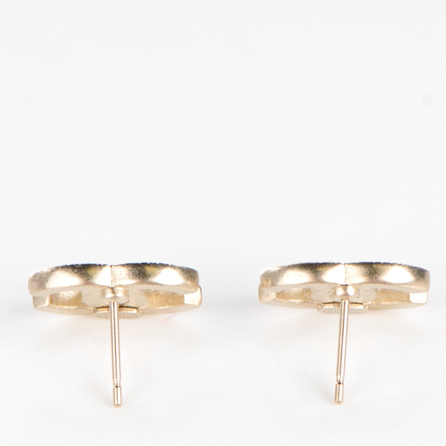 Chanel Crystal CC Earrings Gold 3 of 5