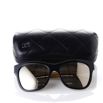 Chanel Acetate Mirrored Runway Square Sunglasses 5380 Black 8 of 8