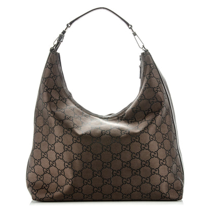 Gucci Nylon Monogram Large Hobo Brown 1 of 7