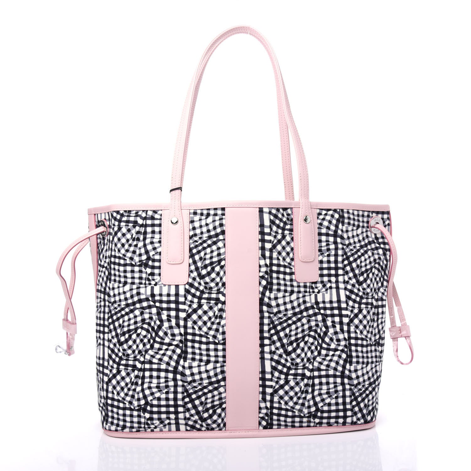 MCM Visetos Medium Liz Reversible Shopper Tote White Powder Pink 3 of 10