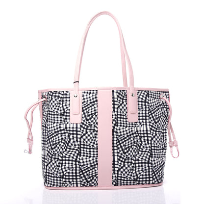 MCM Visetos Medium Liz Reversible Shopper Tote White Powder Pink 3 of 10