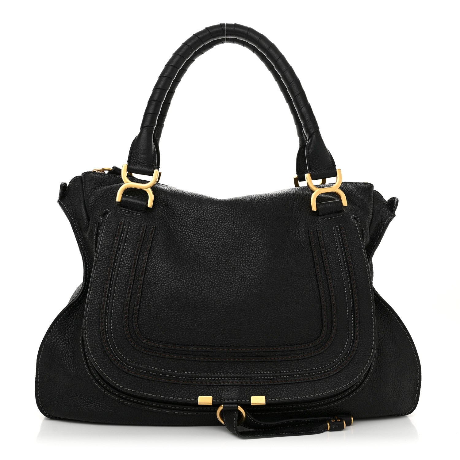 Chloe Calfskin Large Marcie Satchel Black 1 of 11