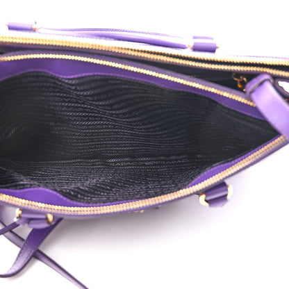 Prada Saffiano Medium Galleria Double Zip Tote Viola 7 of 12